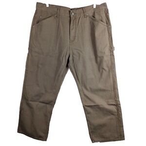 Irontown Carpenter‎ Pants Mens 42X30 Brown Utility Workwear Canvas Straight NEW